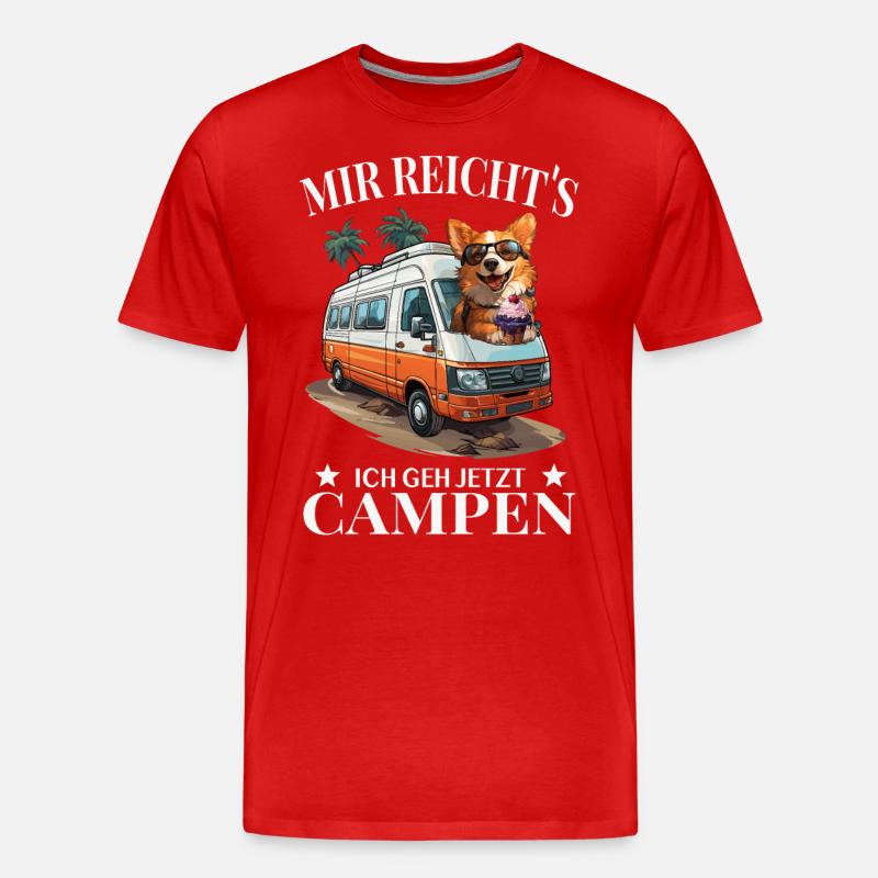 Camping - Männer Premium Bio T-Shirt - Rot