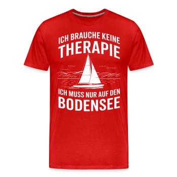 Segeln auf dem Bodensee - Männer Premium Bio T-Shirt - Rot - Vorne - Damien (186cm)