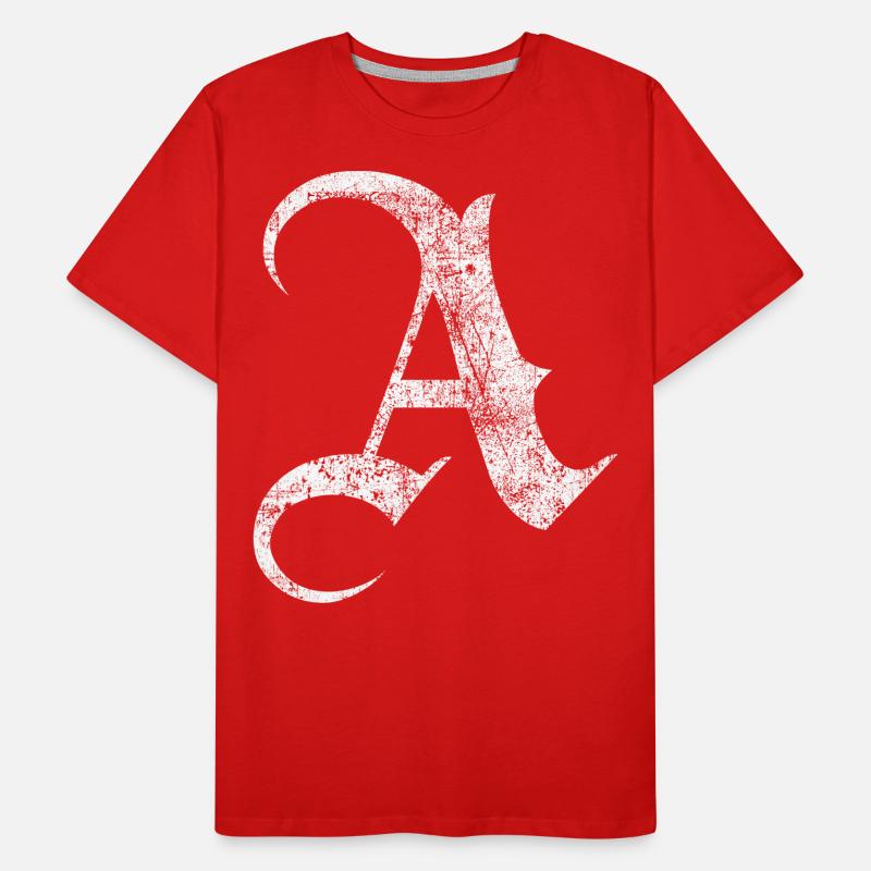 Tshirt alphabet initiale A T-shirt bio Premium Homme