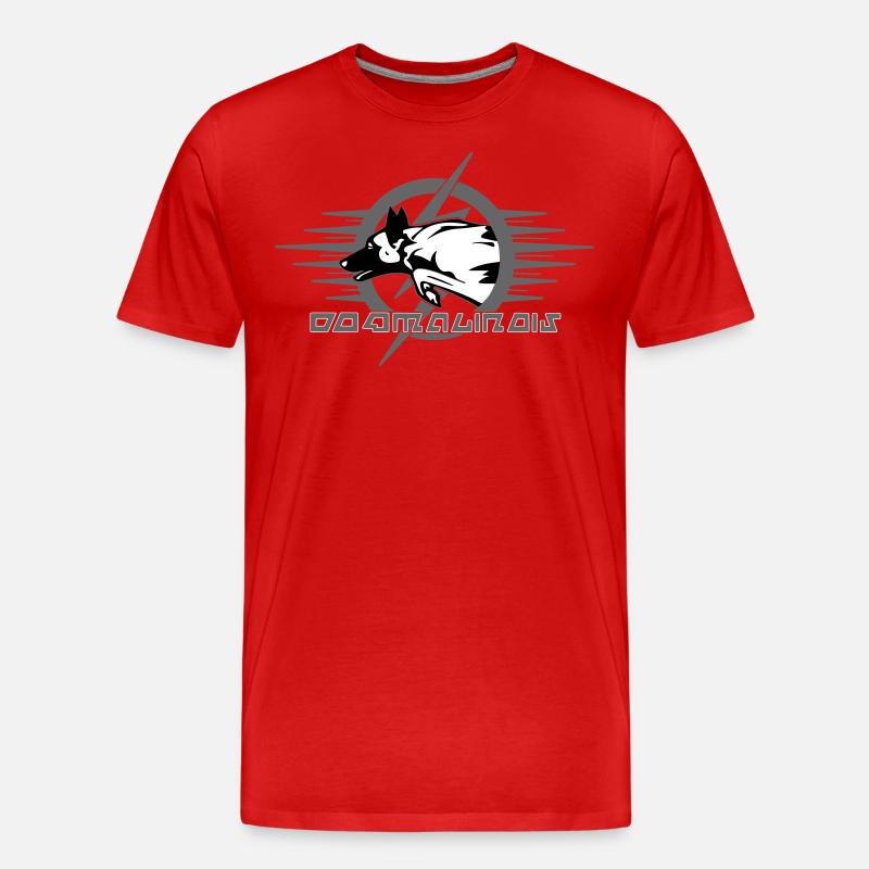 Malinois-Hund - Männer Premium Bio T-Shirt - Rot