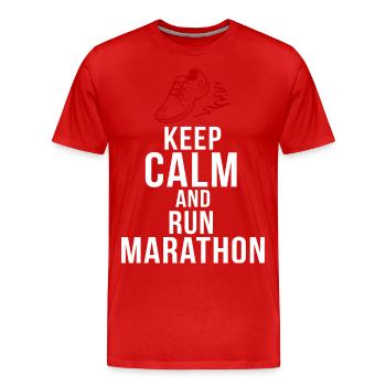 Marathon Sportart Geschenk Sport Diziplin - Männer Premium Bio T-Shirt - Rot - Vorne - Damien (186cm)