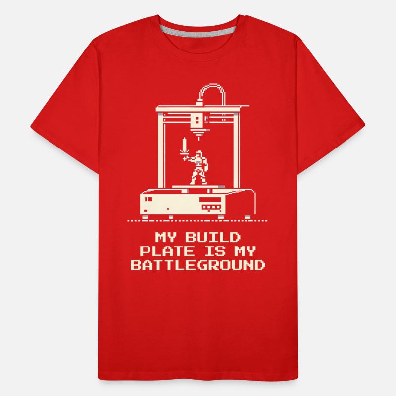 Lit d’impression = Champ de bataille | Calibrage de l’impression 3D T-shirt bio Premium Homme