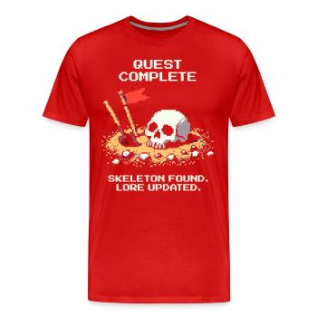 Squelette retrouvé | Archéologie Histoire - T-shirt bio Premium Homme - rouge - Devant - Damien (186cm)