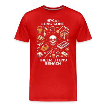Cultures disparues | Artéfacts archéologiques - T-shirt bio Premium Homme - rouge - Devant - Damien (186cm)