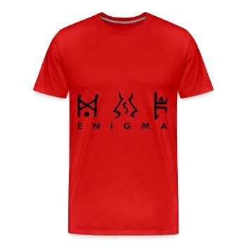 d2r runeword Enigma - Men's Premium Organic T-Shirt - red - Front - Damien (186cm)