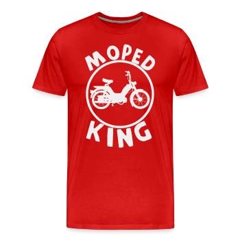 Moped König - Männer Premium Bio T-Shirt - Rot - Vorne - Damien (186cm)