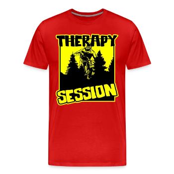 Séance de thérapie VTT Rider - VTT - T-shirt bio Premium Homme - rouge - Devant - Damien (186cm)