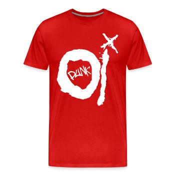Oi Punk - Men's Premium Organic T-Shirt - red - Front - Damien (186cm)