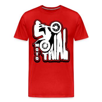 Riders of Moto Trial - Men's Premium Organic T-Shirt - red - Front - Damien (186cm)