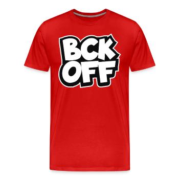 Back – Fuck yourself - Men's Premium Organic T-Shirt - red - Front - Damien (186cm)
