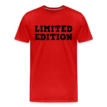 Dicton en édition limitée - T-shirt bio Premium Homme - rouge - Devant - Damien (186cm)