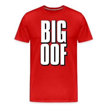 Großes oof Meme - Männer Premium Bio T-Shirt - Rot - Vorne - Damien (186cm)
