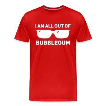 Je n’ai plus de chewing-gum - T-shirt bio Premium Homme - rouge - Devant - Damien (186cm)