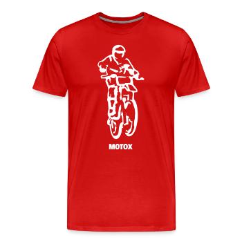 MOTOCROSS MOTX - T-shirt bio Premium Homme - rouge - Devant - Damien (186cm)
