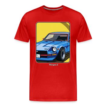 japanisches Auto - der Wangan Z - JDM - Männer Premium Bio T-Shirt - Rot - Vorne - Damien (186cm)