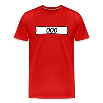 Panzerknacker Nummer 000 - Männer Premium Bio T-Shirt - Rot - Vorne - Damien (186cm)
