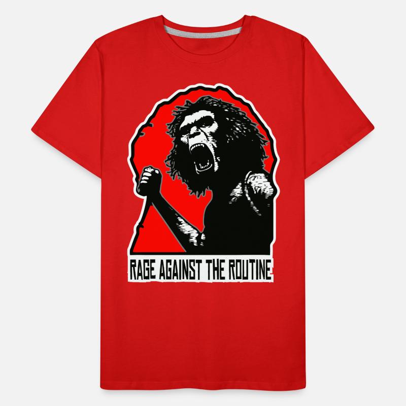 Homo erectus - Anger against routine Men's Premium Organic T-Shirt