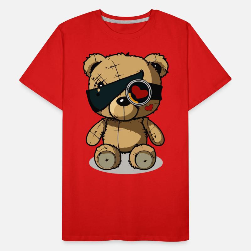 Cache-œil mignon ours T-shirt bio Premium Homme