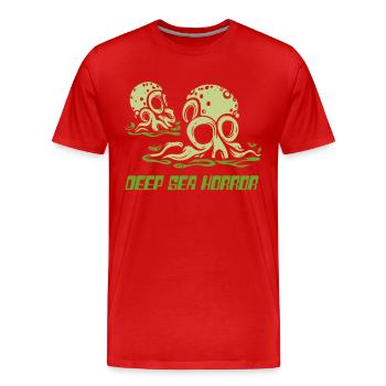Tiefsee Horror Tentakel - Männer Premium Bio T-Shirt - Rot - Vorne - Damien (186cm)