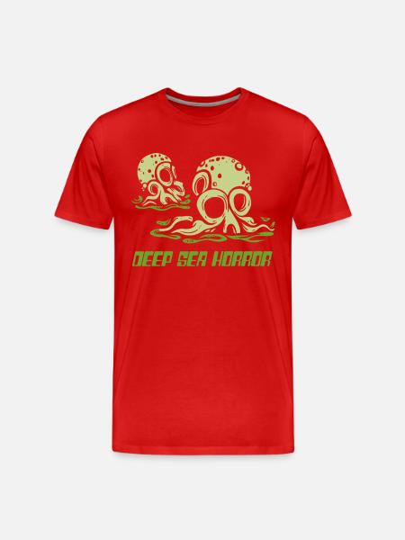 Tiefsee Horror Tentakel - Männer Premium Bio T-Shirt - Rot