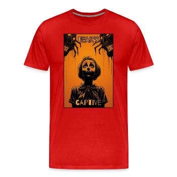 Für Horror Fans und Gefangene der Angst - Männer Premium Bio T-Shirt - Rot - Vorne - Damien (186cm)