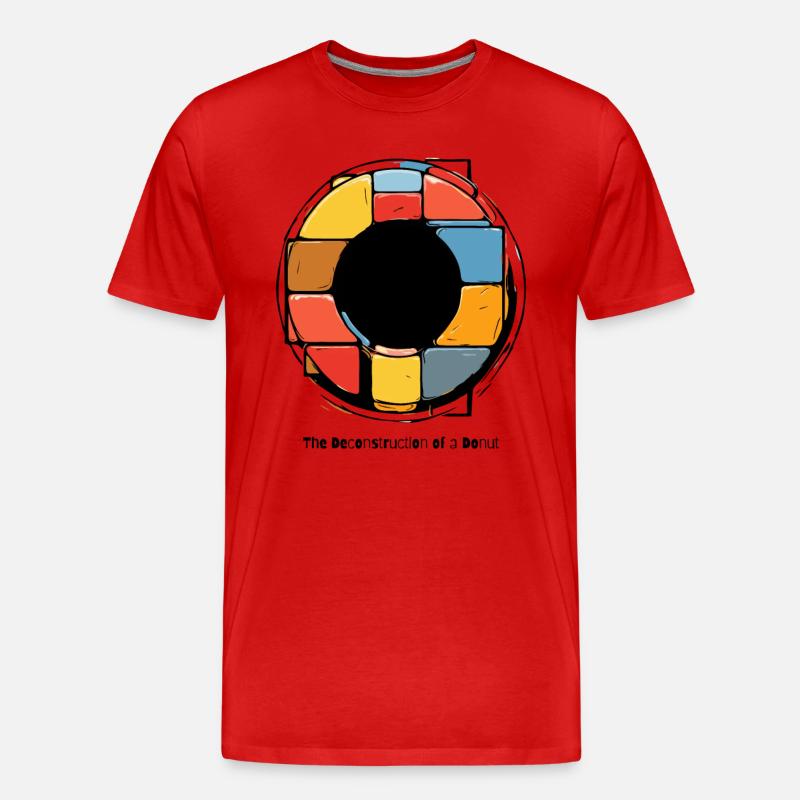 Die Dekonstruktion eines Donuts - Männer Premium Bio T-Shirt - Rot