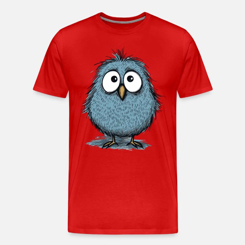 ein süßer lustiger Vogel - Männer Premium Bio T-Shirt - Rot