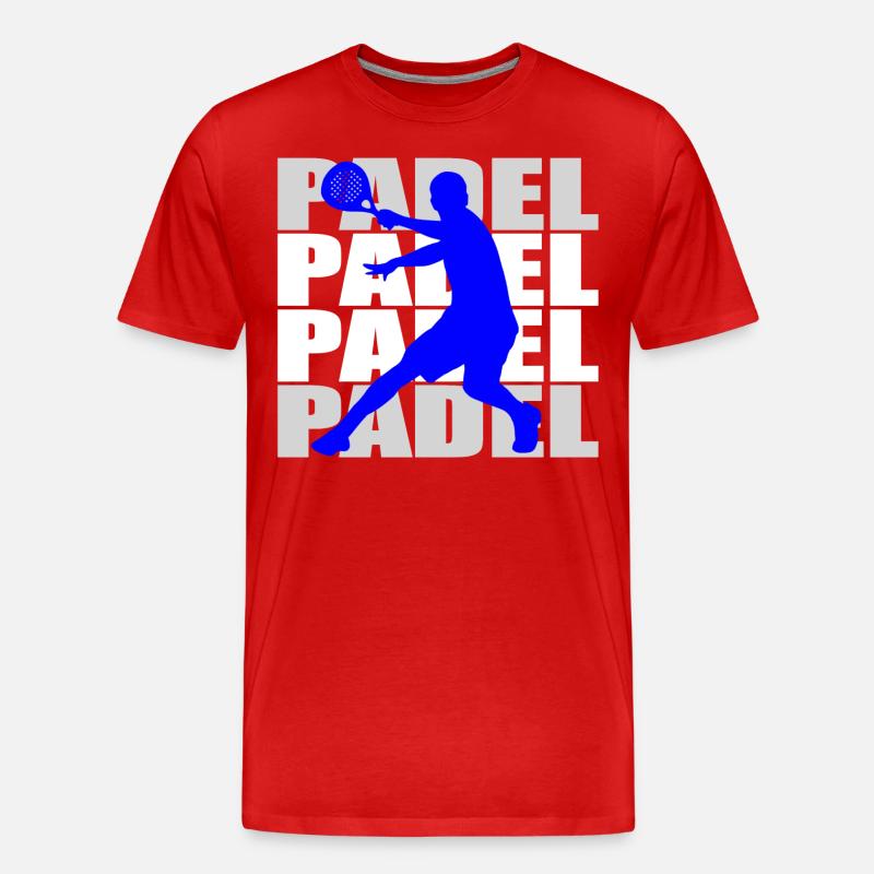 Padel - Männer Premium Bio T-Shirt - Rot