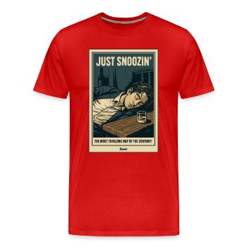 Ronfler simplement – la sieste du siècle - T-shirt bio Premium Homme - rouge - Devant - Damien (186cm)