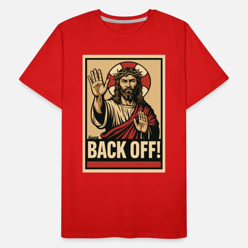 Jésus dit stop et garde ses distances T-shirt bio Premium Homme