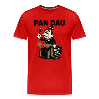 müder DAU mit usb und computer 404 - Männer Premium Bio T-Shirt - Rot - Vorne - Damien (186cm)