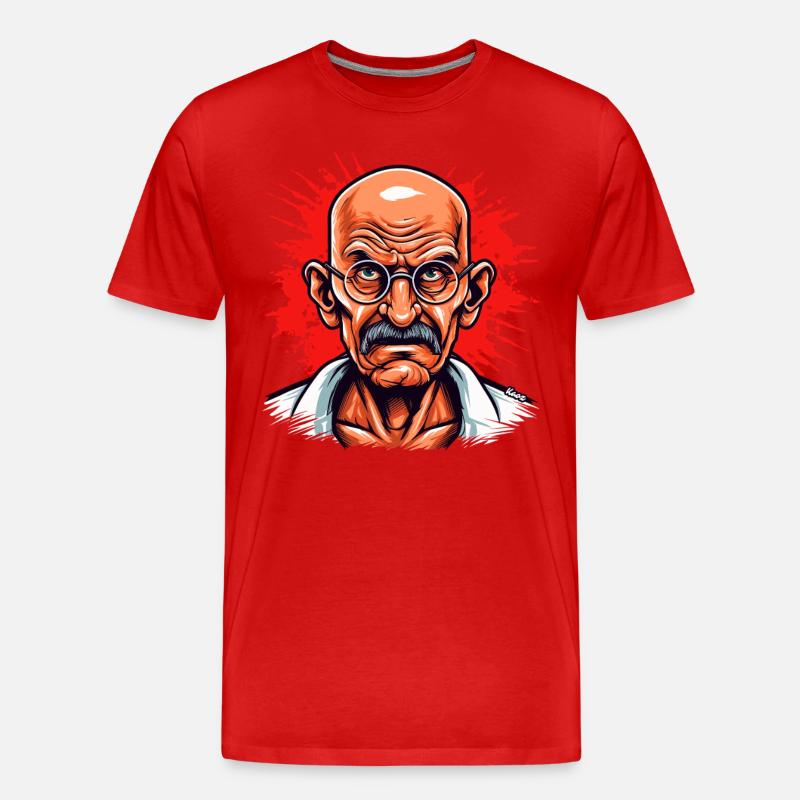 Anführer der friedlichen Revolution - Männer Premium Bio T-Shirt - Rot