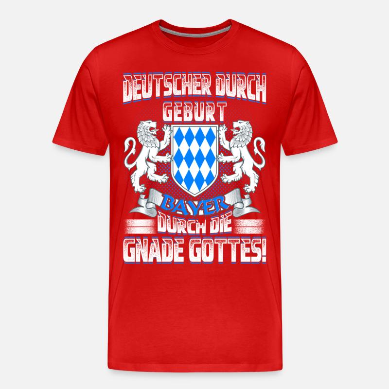 Bayer durch Gottes Gnade - Männer Premium Bio T-Shirt - Rot