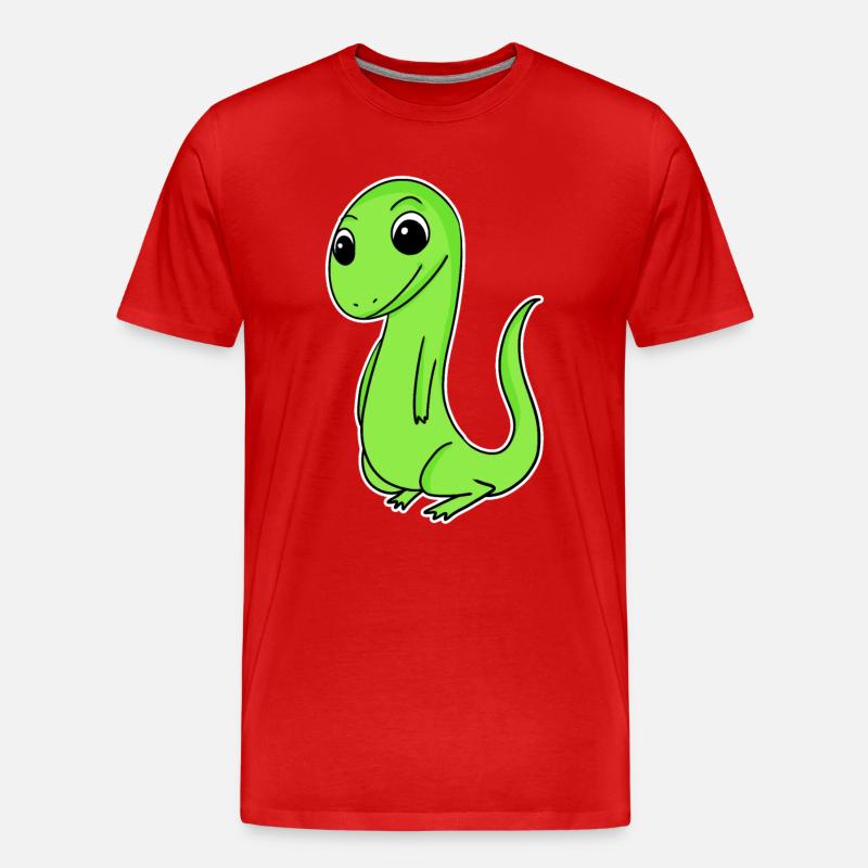 Eidechse - Männer Premium Bio T-Shirt - Rot