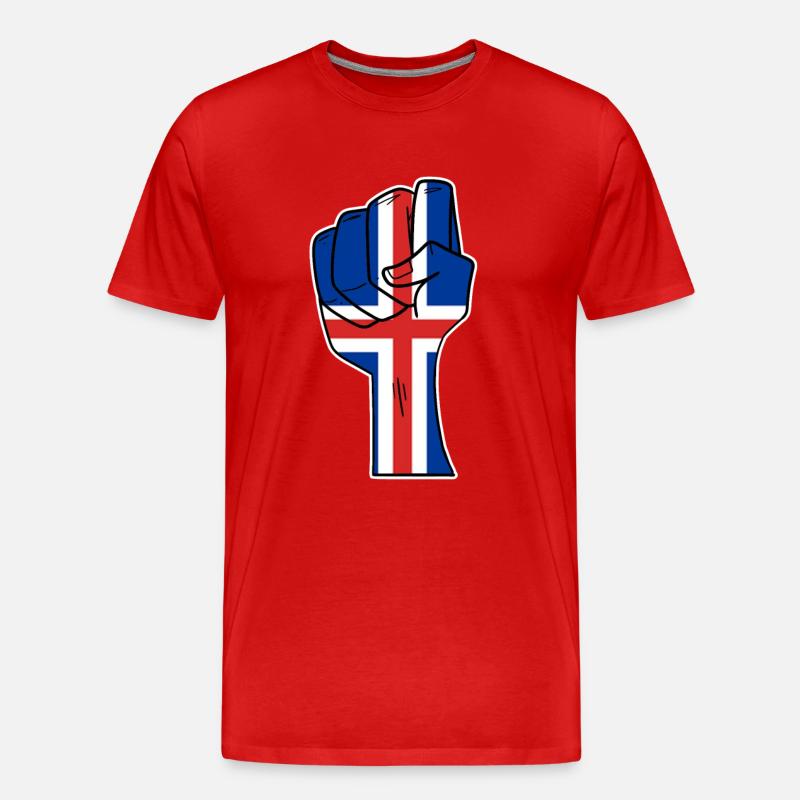 Island - Männer Premium Bio T-Shirt - Rot