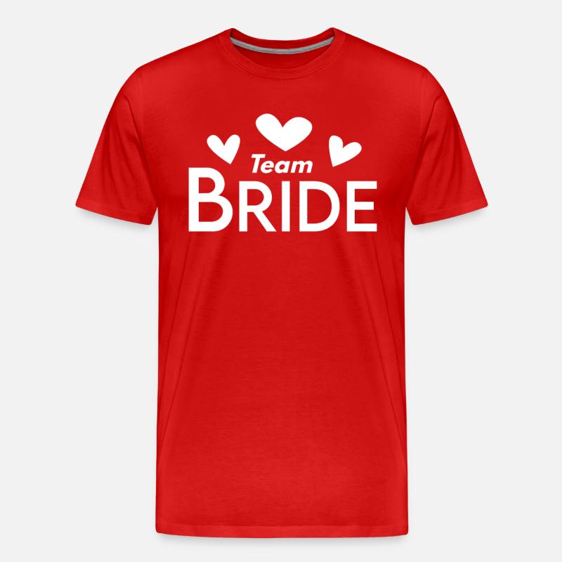 Team Bride - Männer Premium Bio T-Shirt - Rot