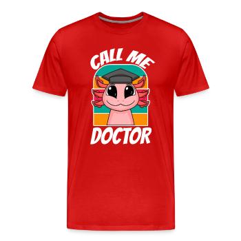 Thèse de doctorat Doctorat Doctorat - T-shirt bio Premium Homme - rouge - Devant - Damien (186cm)