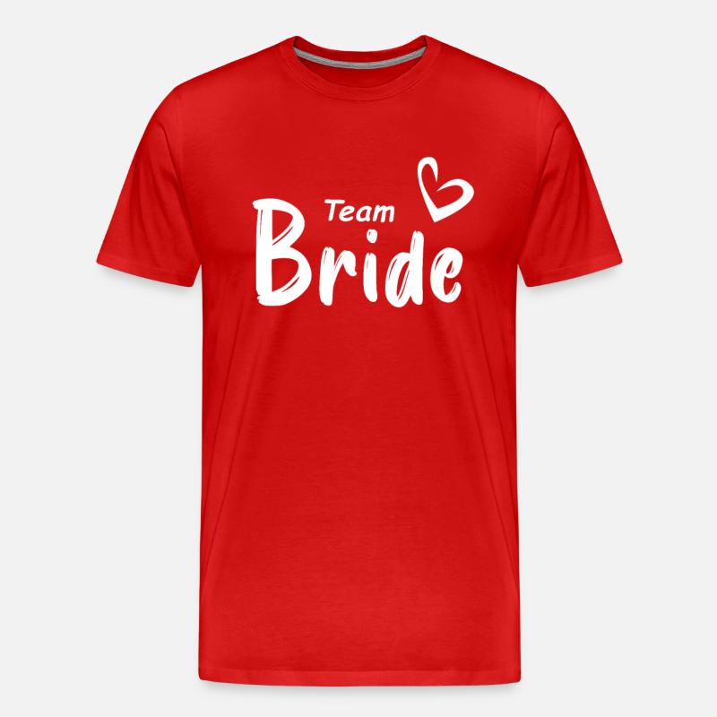 Team Braut Hochzeitsfeier - Männer Premium Bio T-Shirt - Rot