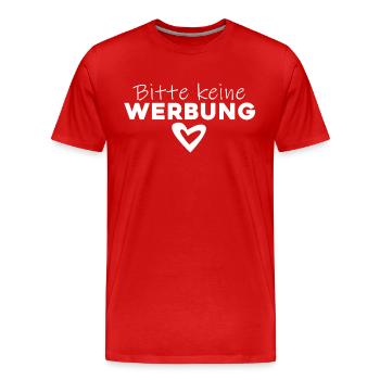 Bitte keine Werbung - Briefkasten - Männer Premium Bio T-Shirt - Rot - Vorne - Damien (186cm)