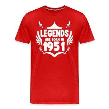 1951 - Jahrgang 1951 - Baujahr 1951 Geschenk - Männer Premium Bio T-Shirt - Rot - Vorne - Damien (186cm)