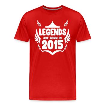 2015 - Jahrgang 2015 - Baujahr 2015 Geschenk - Männer Premium Bio T-Shirt - Rot - Vorne - Damien (186cm)