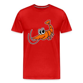 Crevettes - T-shirt bio Premium Homme - rouge - Devant - Damien (186cm)