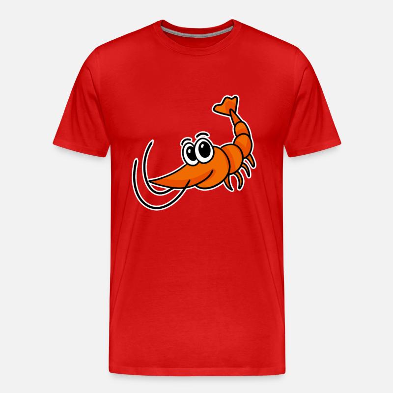 Garnele Garnelen - Männer Premium Bio T-Shirt - Rot