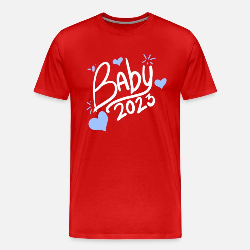 Baby 2023 Junge - Männer Premium Bio T-Shirt - Rot