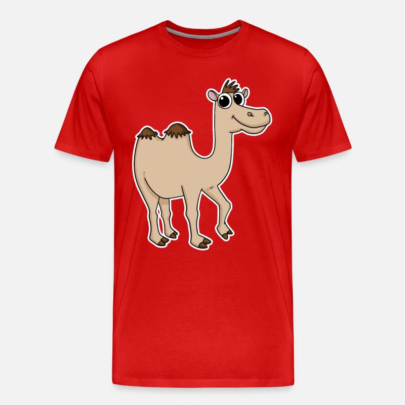 Kamel - Männer Premium Bio T-Shirt - Rot