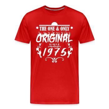 1975 - Year of construction 1975 - Born 1975 - Men's Premium Organic T-Shirt - red - Front - Damien (186cm)