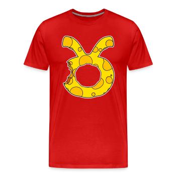 Sternzeichen Stier Symbol - Männer Premium Bio T-Shirt - Rot - Vorne - Damien (186cm)