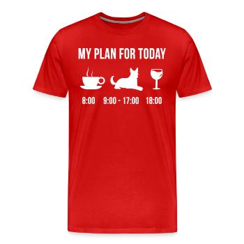 Pet Australian Cattle Dog Dog Cute Puppy - Men's Premium Organic T-Shirt - red - Front - Damien (186cm)