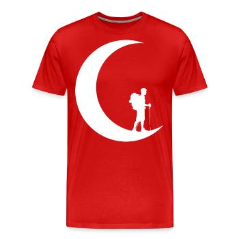 Mondsichel - Wandern - - Männer Premium Bio T-Shirt - Rot - Vorne - Damien (186cm)