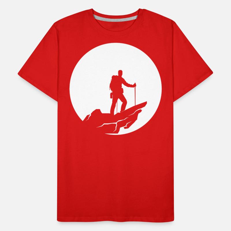 Moon - Hiking - (4) Men's Premium Organic T-Shirt